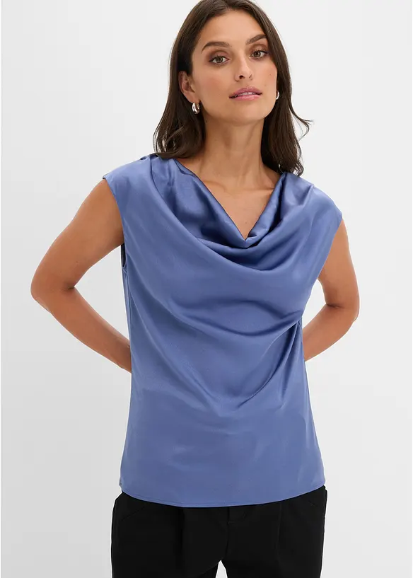 Top blouse en satin fluide, bonprix