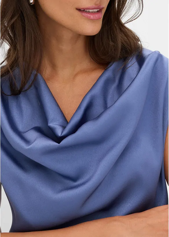 Top blouse en satin fluide, bonprix