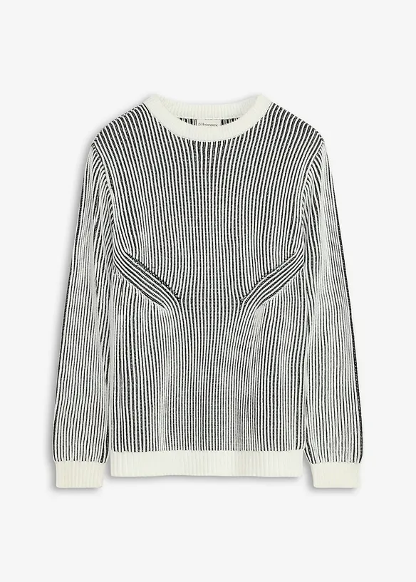Pull c&ocirc;tel&eacute; ample en coton m&eacute;lang&eacute;, bonprix