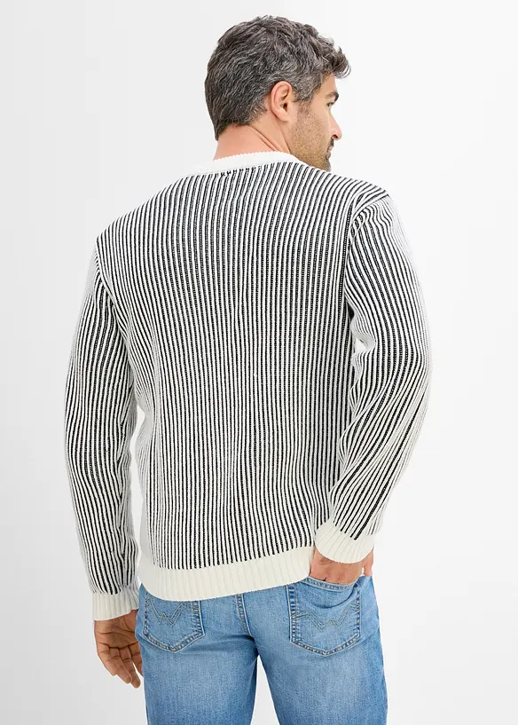 Pull c&ocirc;tel&eacute; ample en coton m&eacute;lang&eacute;, bonprix