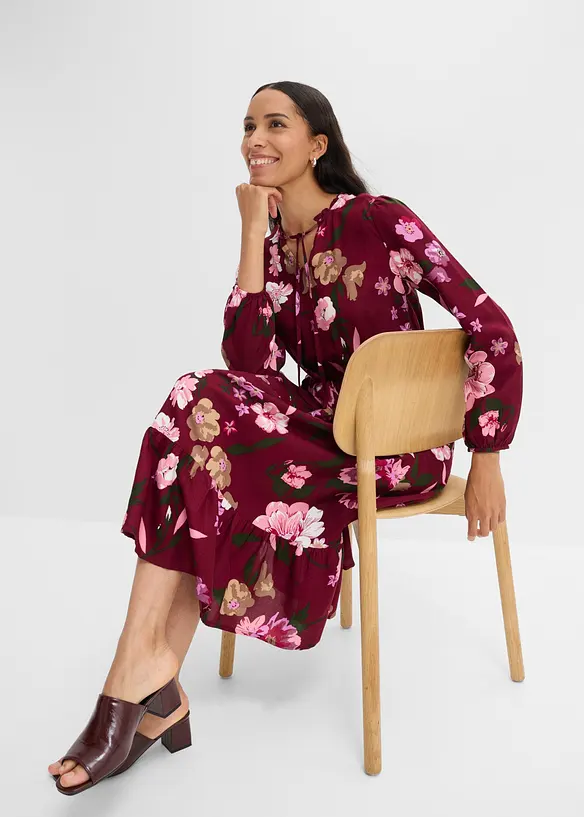 Robe midi en viscose fluide, bonprix