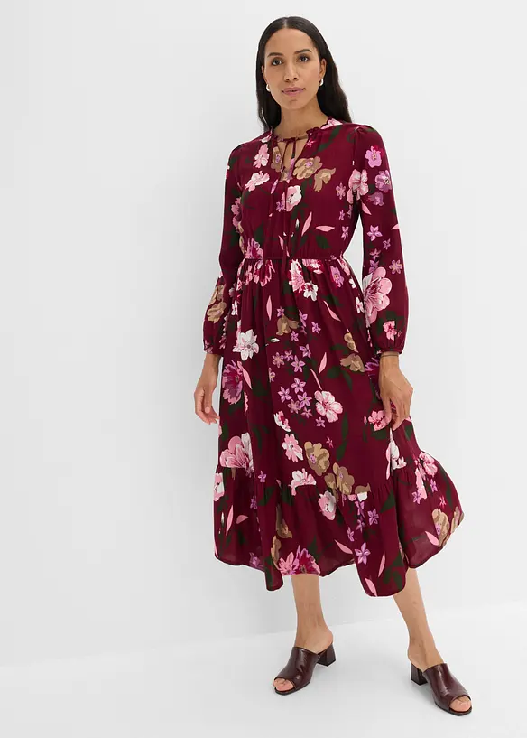 Robe midi en viscose fluide, bonprix