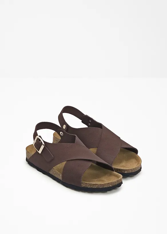 Sandales en cuir, bonprix