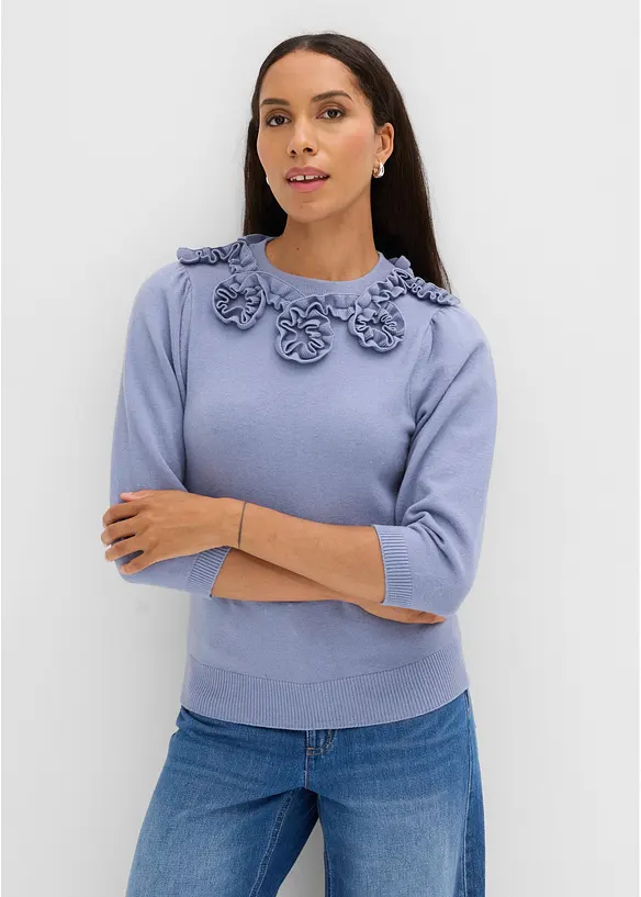 Pullover mit Puff&auml;rmeln, bonprix