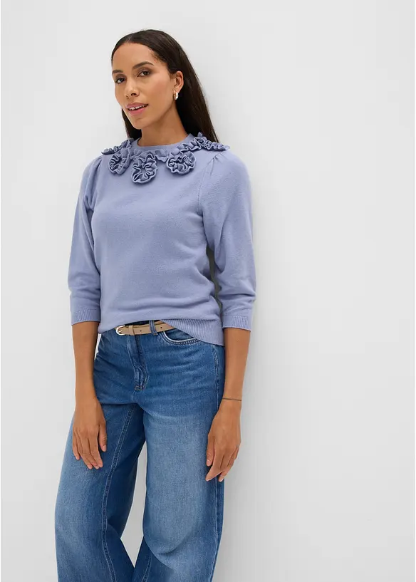 Pullover mit Puff&auml;rmeln, bonprix