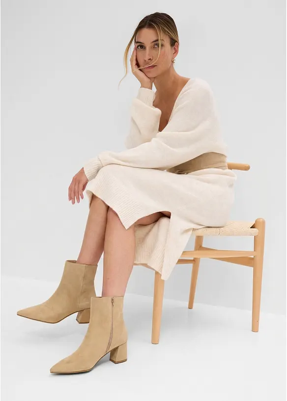 Oversized Strickkleid in Midil&auml;nge, bonprix