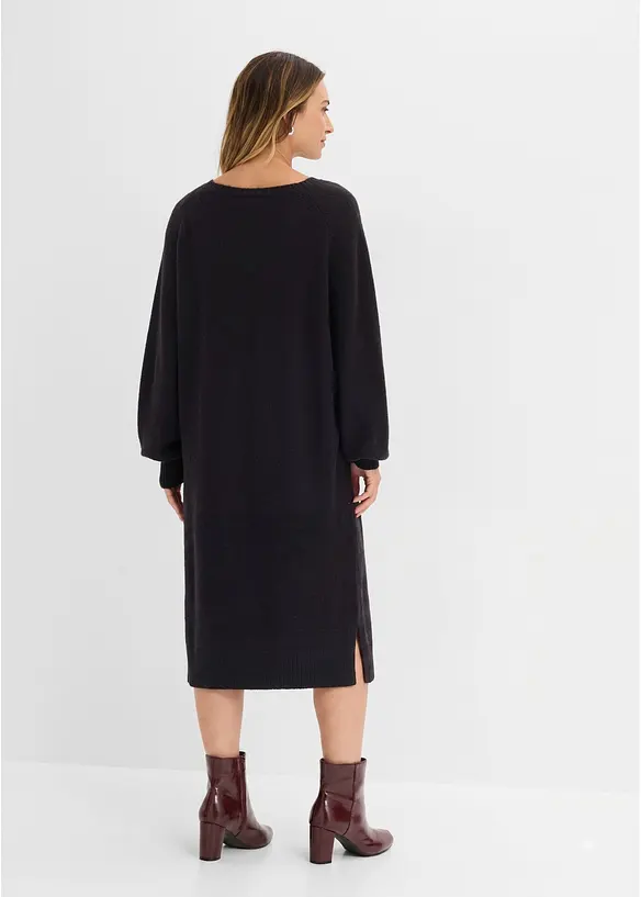 Oversized Strickkleid in Midil&auml;nge, bonprix