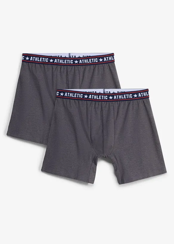 Lot de 2 boxers midi coton, bonprix