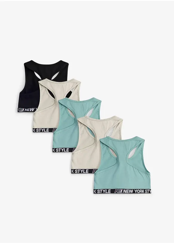 Bustier mit weicher Bio-Baumwolle (5er Pack), bonprix