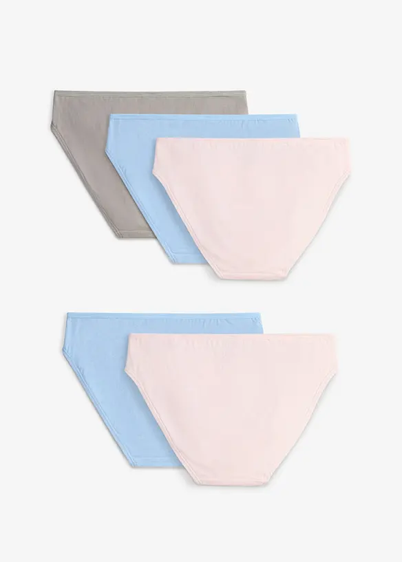 Slip mit weicher Bio-Baumwolle (5er Pack), bonprix