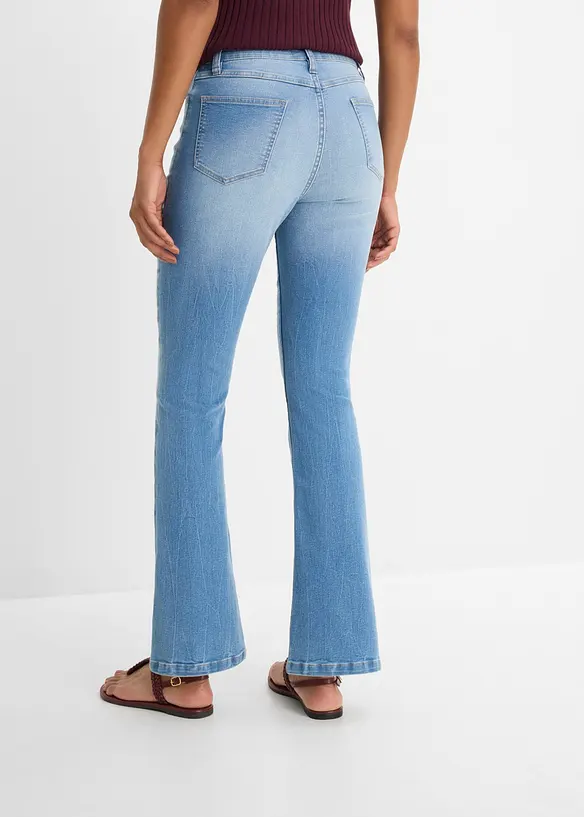 Jean bootcut taille haute, extensible et confortable, bonprix