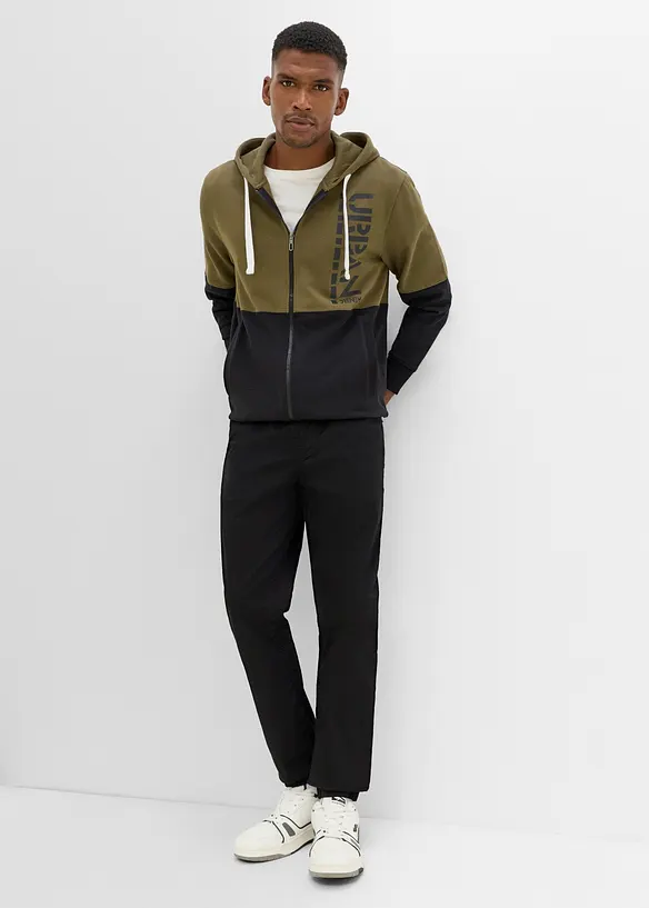 Pantalon regular extensible &agrave; taille &eacute;lastiqu&eacute;e, fusel&eacute;, bonprix