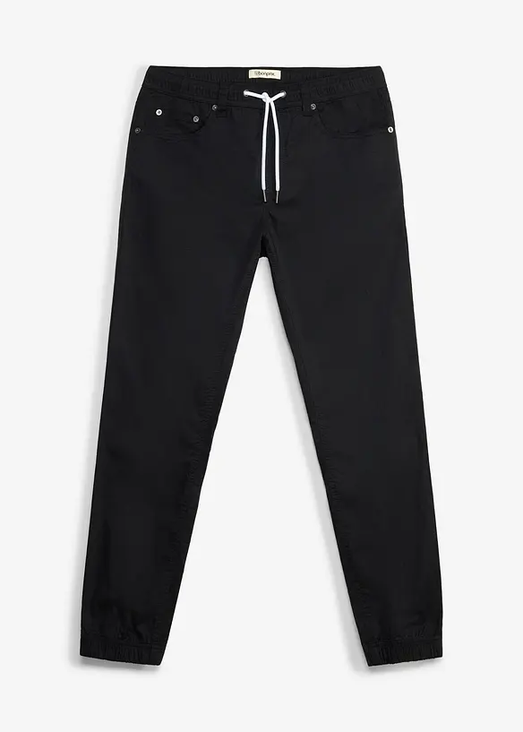 Pantalon regular extensible &agrave; taille &eacute;lastiqu&eacute;e, fusel&eacute;, bonprix