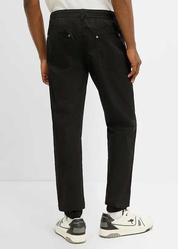 Pantalon regular extensible &agrave; taille &eacute;lastiqu&eacute;e, fusel&eacute;, bonprix