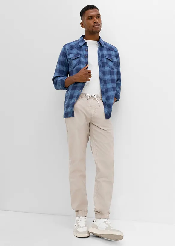 Regular-Fit Stretch-Schlupfhose, Tapered, bonprix