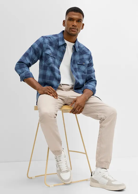 Regular-Fit Stretch-Schlupfhose, Tapered, bonprix