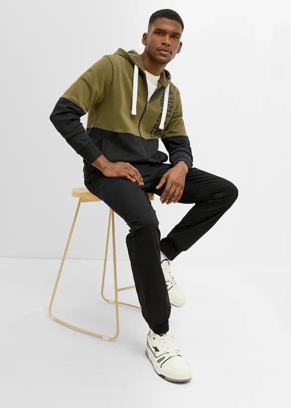 Pantalon regular extensible &agrave; taille &eacute;lastiqu&eacute;e, fusel&eacute;, bonprix