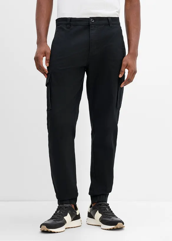 Regular Fit Stretch-Cargohose, Tapered, bonprix