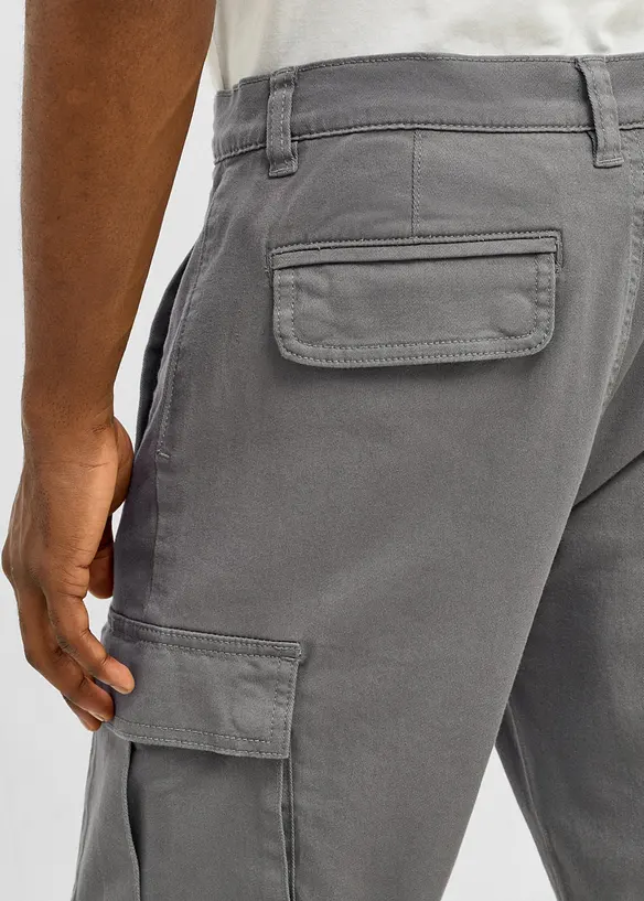 Pantalon cargo extensible regular, jambe fusel&eacute;e, bonprix
