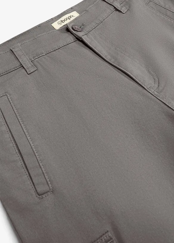 Pantalon cargo extensible regular, jambe fusel&eacute;e, bonprix