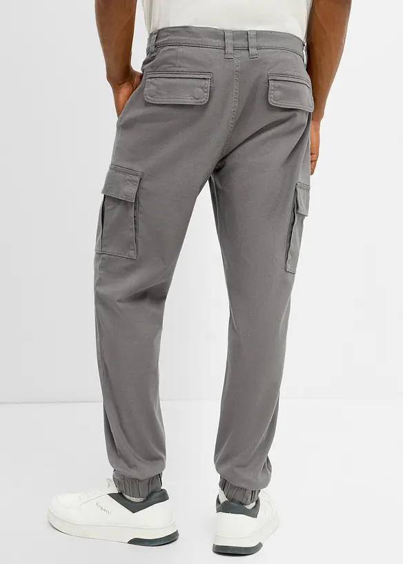 Pantalon cargo extensible regular, jambe fusel&eacute;e, bonprix