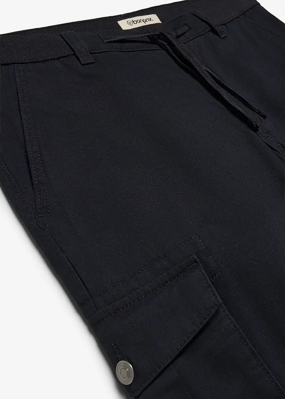 Regular Fit Cargohose aus reiner Baumwolle, Tapered, bonprix