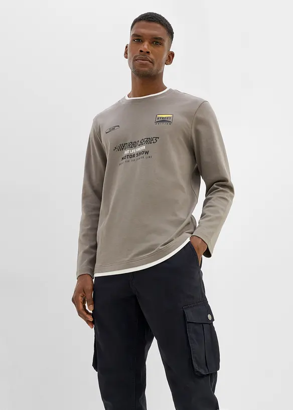 Regular Fit Cargohose aus reiner Baumwolle, Tapered, bonprix