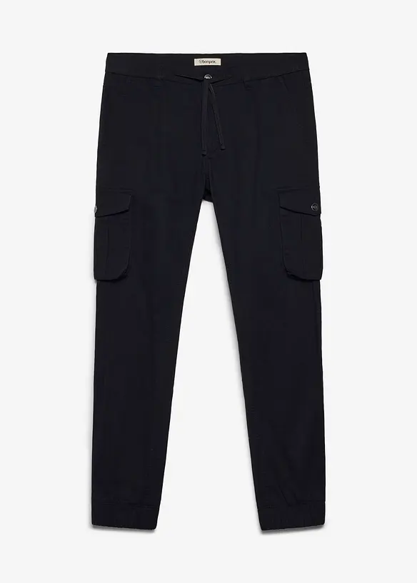Regular Fit Cargohose aus reiner Baumwolle, Tapered, bonprix