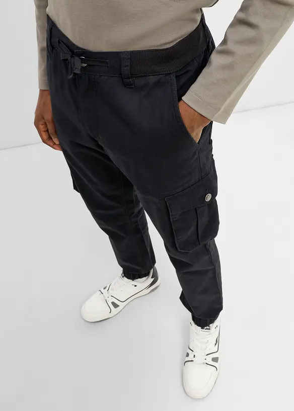 Regular Fit Cargohose aus reiner Baumwolle, Tapered, bonprix