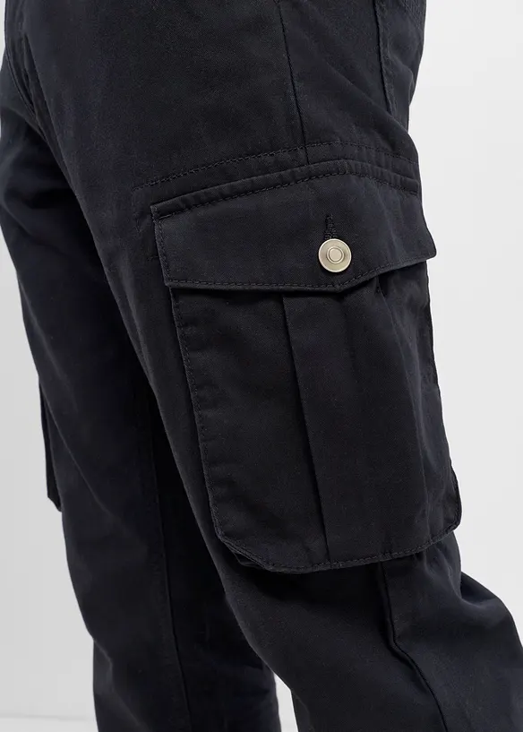 Regular Fit Cargohose aus reiner Baumwolle, Tapered, bonprix