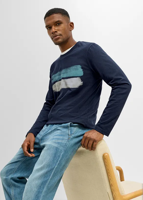 Langarmshirt aus reiner Bio-Baumwolle, bonprix