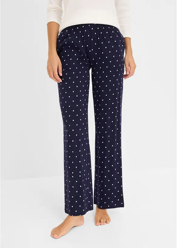 Lange Pyjamahose aus reiner Baumwolle (2er Pack), bonprix