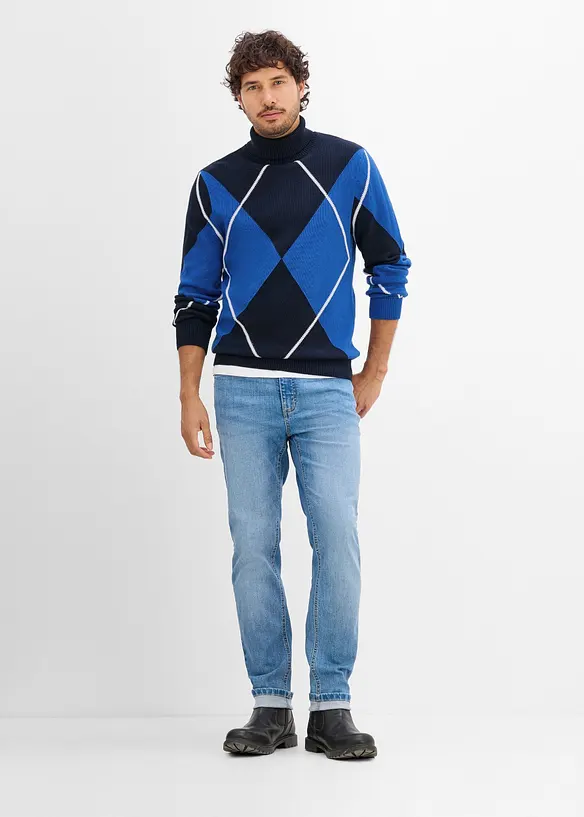 Rollkragenpullover aus reiner Baumwolle, bonprix