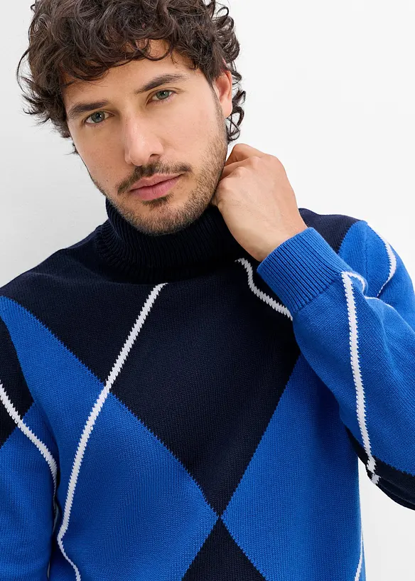 Rollkragenpullover aus reiner Baumwolle, bonprix