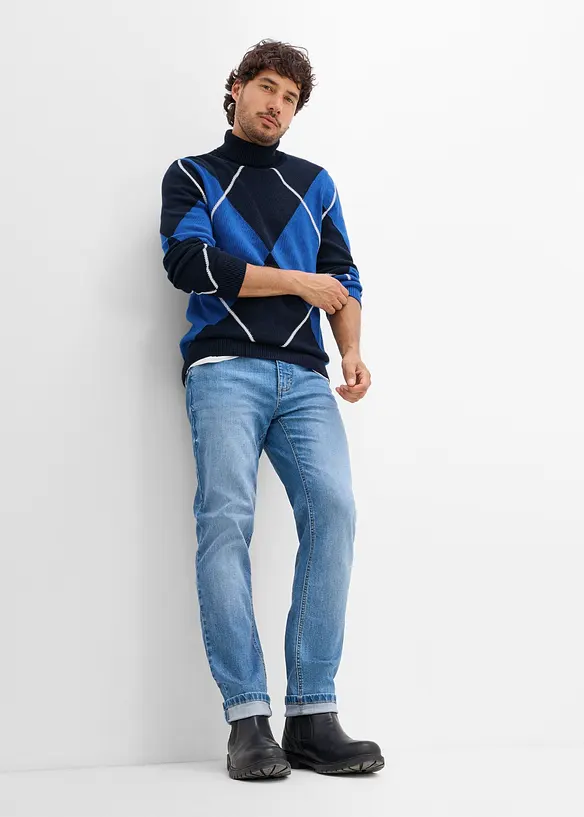 Rollkragenpullover aus reiner Baumwolle, bonprix
