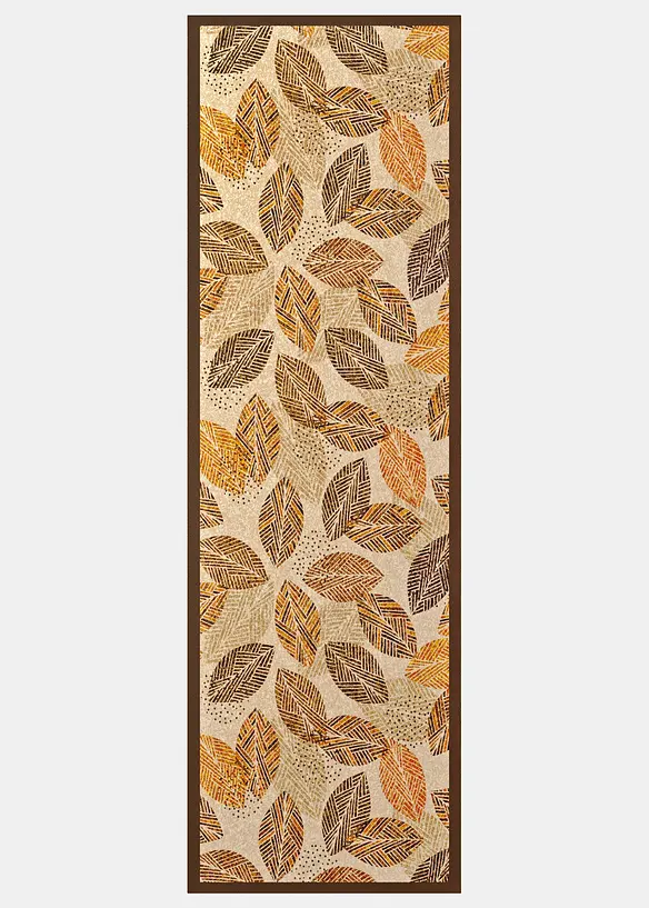 Paillasson lavable &agrave; motif feuilles, bonprix