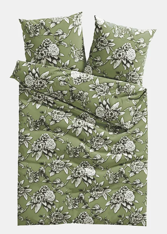 Parure de lit en coton m&eacute;lang&eacute;, bonprix