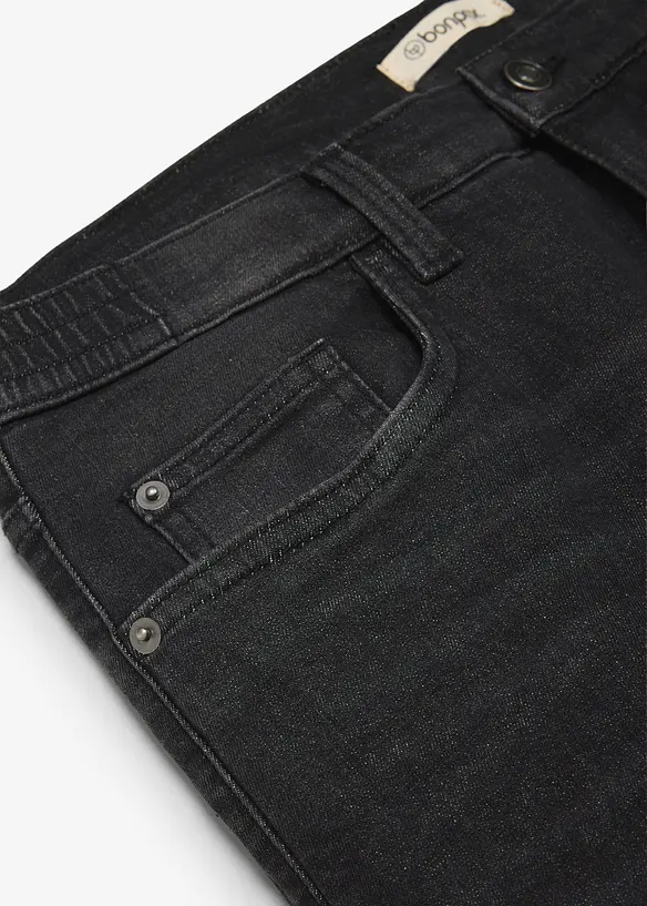 Thermo Relaxed-Fit-Jeans mit Dehnbund, Straight, bonprix