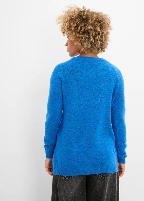 Strickpullover mit V-Ausschnitt, Oversized Fit, bonprix