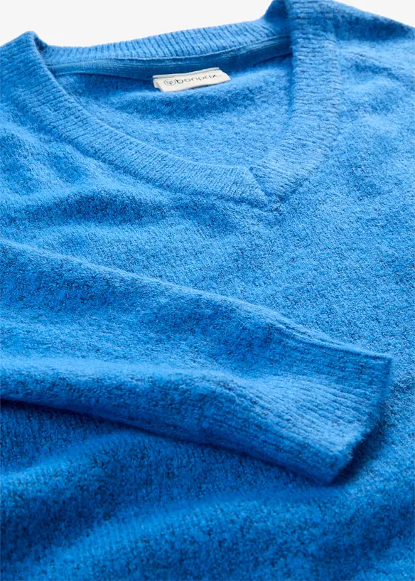 Strickpullover mit V-Ausschnitt, Oversized Fit, bonprix