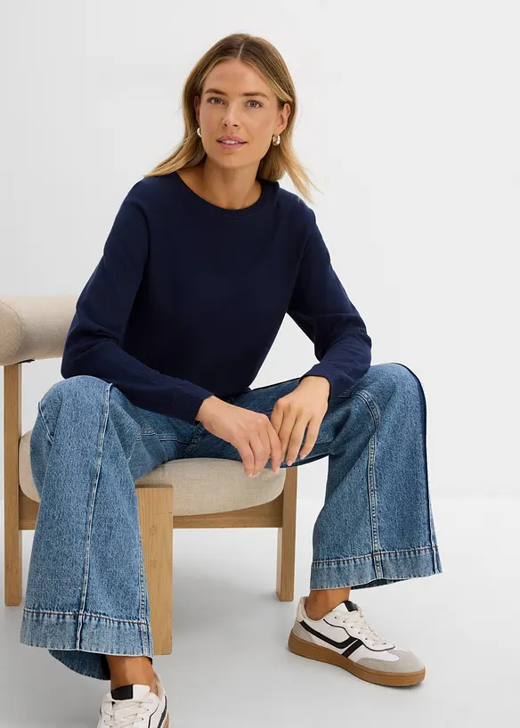 Pullover mit Fledermaus&auml;rmeln, bonprix