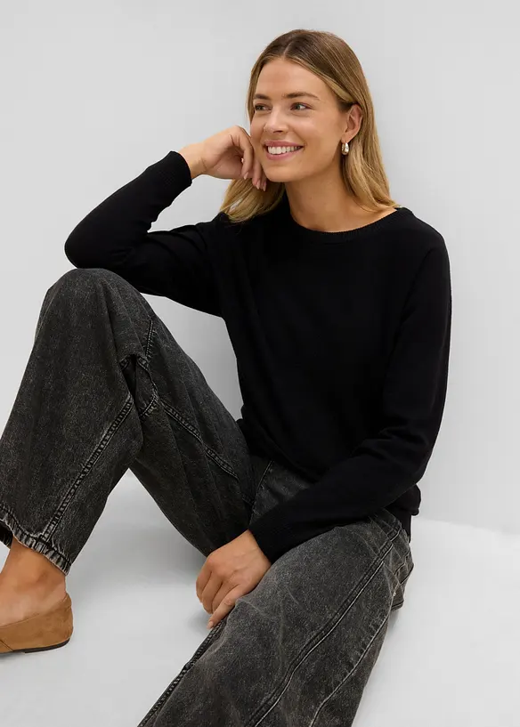 Pullover mit Fledermaus&auml;rmeln, bonprix