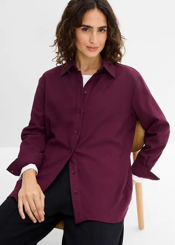 Hemdbluse aus Viskose-Mix, bonprix