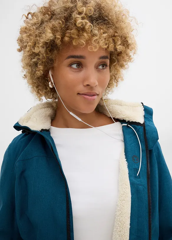 Veste longue outdoor imperm&eacute;able, doubl&eacute;e sherpa, bonprix
