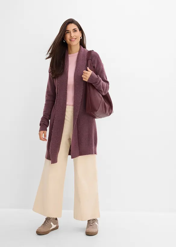 Longstrickjacke mit Schalkragen, bonprix