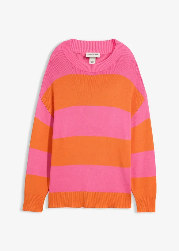 Pull en fine maille &agrave; larges rayures, bonprix