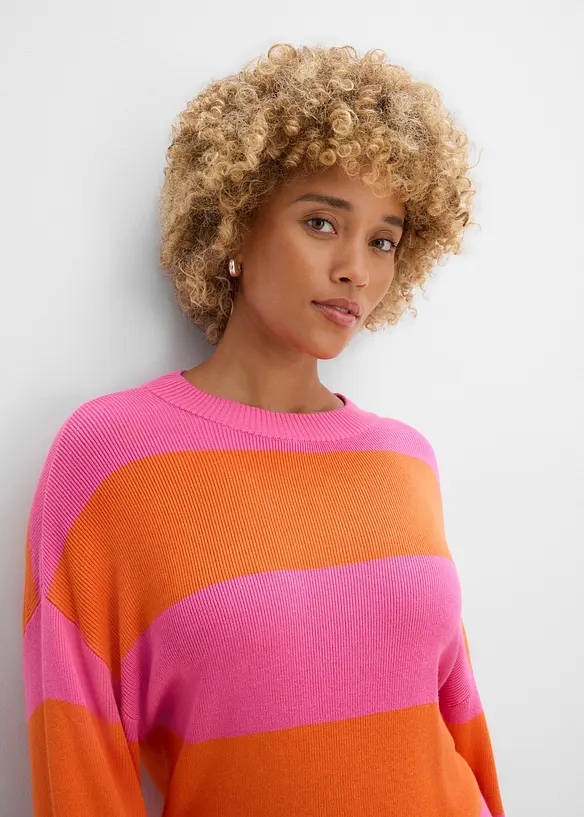 Pull en fine maille &agrave; larges rayures, bonprix