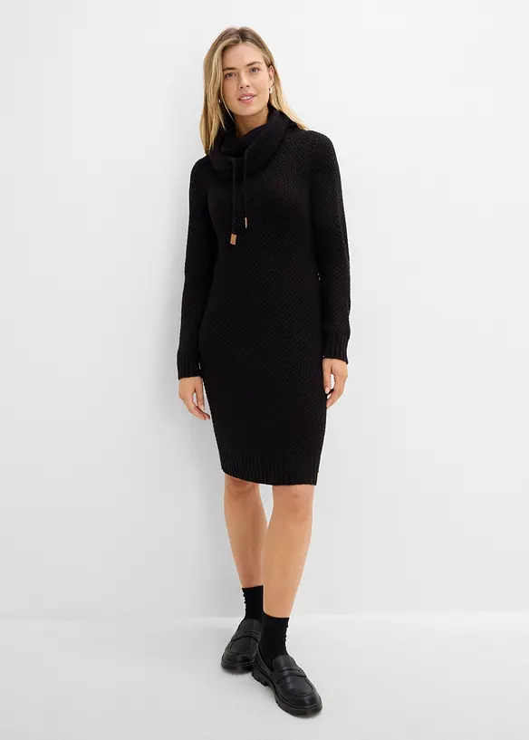 Strickkleid mit Schalkragen, bonprix