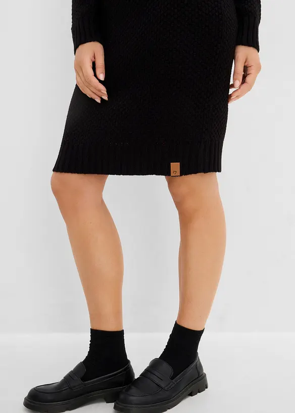 Strickkleid mit Schalkragen, bonprix