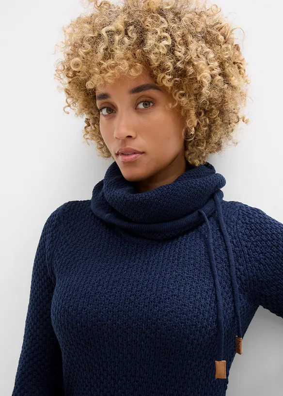 Strickkleid mit Schalkragen, bonprix